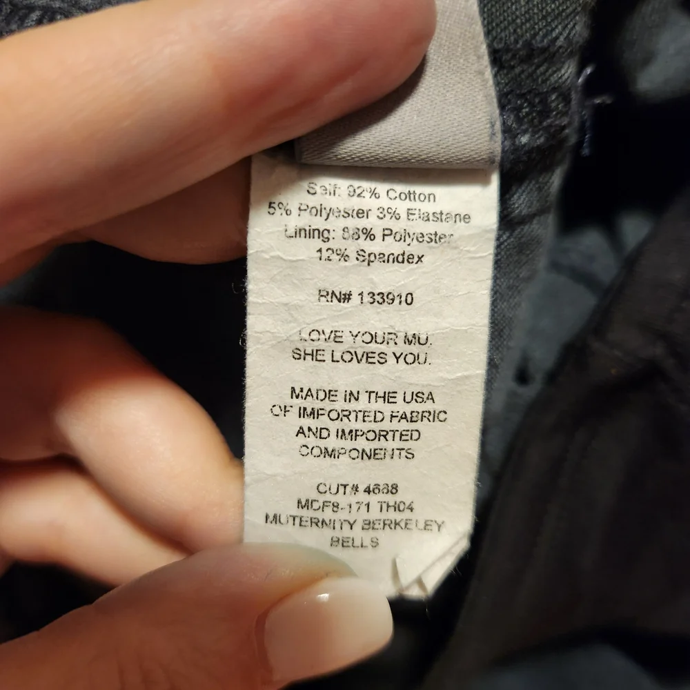 Women's Flare Jeans - Dark Blue - Picture 8 of 12